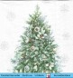 Preview: Tannenbaum mit Mistelzweigen - 1 Cocktail Serviette