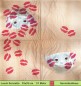Preview: Geküsst Tasse mit Lippenstift - 1 Lunch Serviette - Halbes Motiv