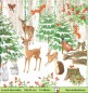 Preview: Waldtiere im Schnee als halbes Motiv - 1 Lunch Serviette