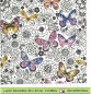 Preview: Viele kleine gezeichnete Schmetterlinge - 1 Lunch Serviette
