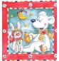 Preview: Vielseidig - Eisbär und Schneehase - 1 Lunch Serviette - ganzes Motiv