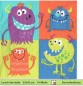 Preview: Vier Monster - 1 Lunch Serviette