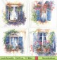 Preview: Vier verschiedene Fenster mit Blumen - 1 Lunch Serviette