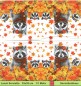 Preview: Waschbären im Herbstlaub - 1 Lunch Serviette