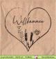 Preview: Willkommen in ein Herz geschrieben mit Blumen - 1 Lunch Serviette