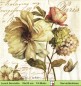 Preview: Hortensie Rose und Mohn auf Schrift - 1 Lunch Serviette