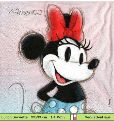 100 Jahre Disney - Minnie Mouse - 1 Lunch Serviette