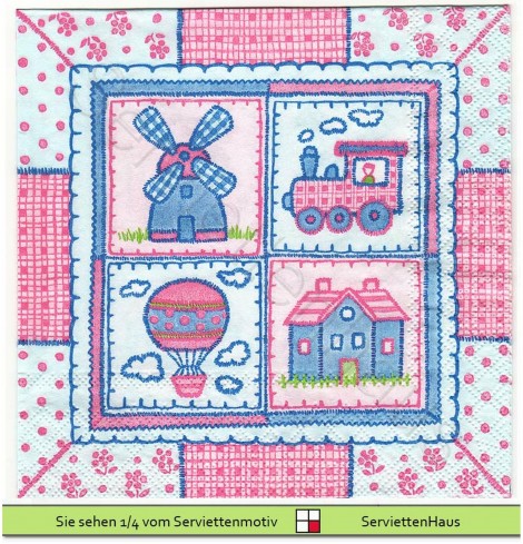 Baby - Patchworkdecke - 1 Lunch Serviette