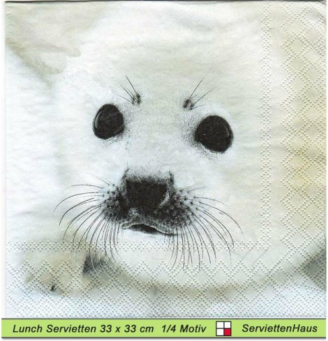 Baby Seehund - 1 Lunch Serviette