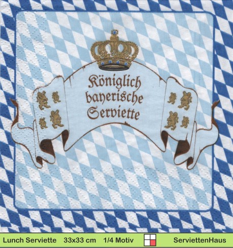 Deutschland - Bayern - Königliches Bayern - 1 Lunch Serviette