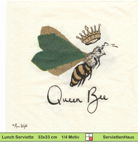 Queen Bee Bienenkönigin - 1 Lunch Serviette