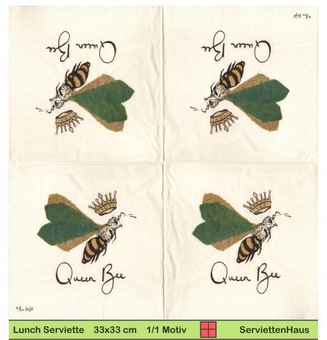 Queen Bee Bienenkönigin - 1 Lunch Serviette