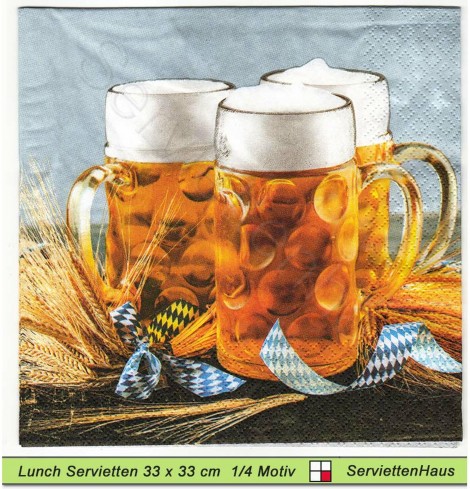 Bierkrug Bierkrüge - 1 Lunch Serviette