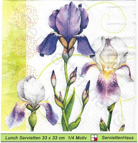 Blaue Iris - 1 Lunch Serviette