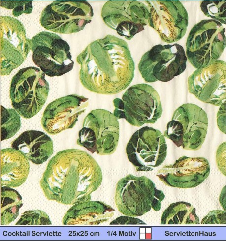 Emma Bridgewater - Rosenkohl - 1 Cocktail Serviette
