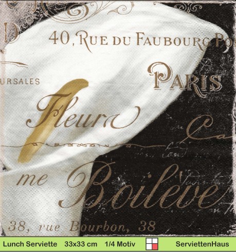 Calla Rue du Faubourge Paris - 1 Lunch Serviette