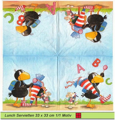 Der kleine Rabe Socke geht zur Schule - 1 Lunch Serviette