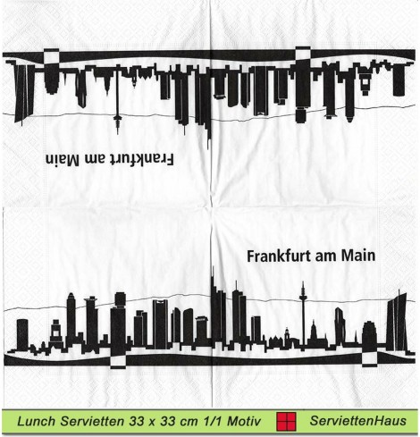 Deutschland - Stadt Frankfurt am Main Skyline - 1 Lunch Serviette