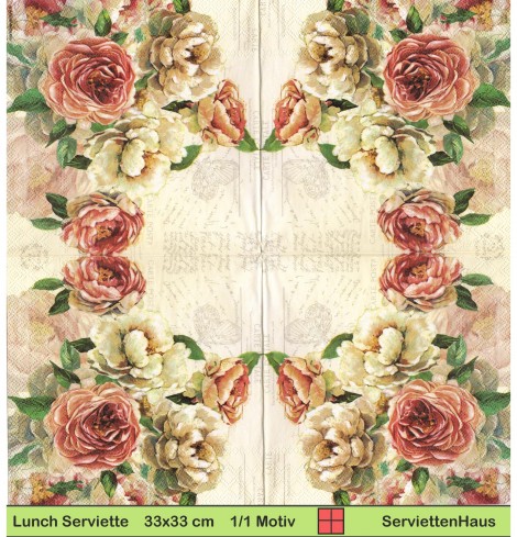 Die Rose Elisabeth - 1 Lunch Serviette