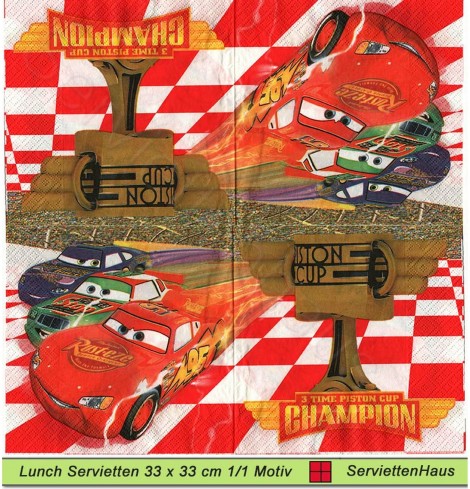Disney Pixar Rennautos - 1 Lunch Serviette