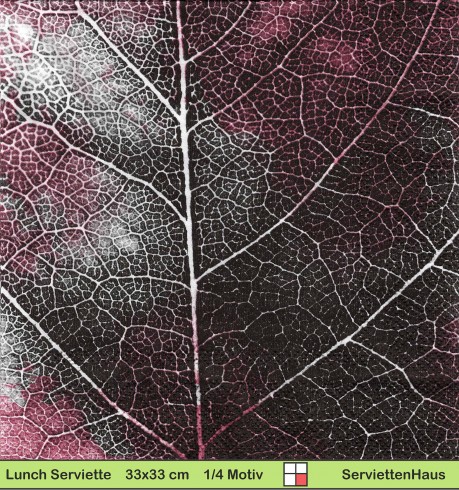 Grosses violettes Blatt - 1 Lunch Serviette
