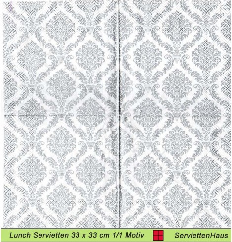 Elegant silber - 1 Lunch Serviette