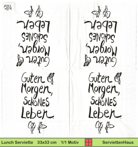Guten Morgen schönes Leben - 1 Lunch Serviette