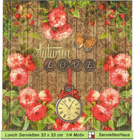 Herbst Liebe - 1 Lunch Serviette
