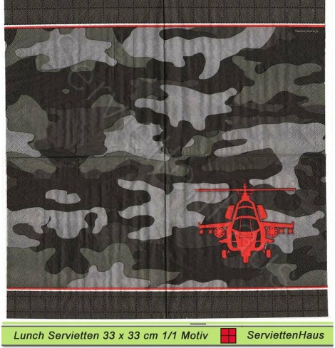 Hubschrauber - 1 Lunch Serviette
