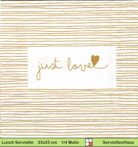 just love - 1 Lunch Serviette