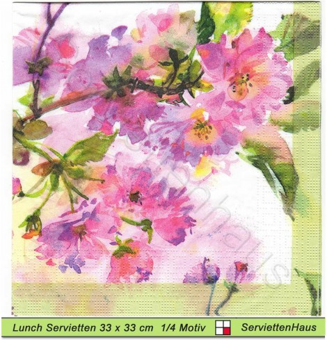 Kirschbaum in der Blüte - 1 Lunch Serviette