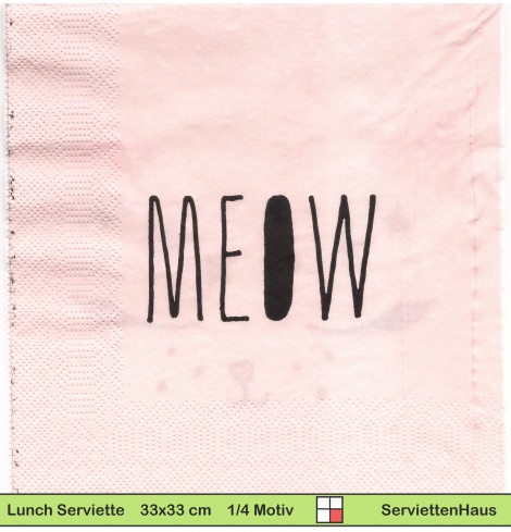 Lächendes Katzengesicht - 1 Lunch Serviette