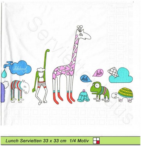 LalaLand Familie - 1 Lunch Serviette