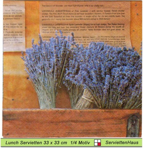 Lavendel auf der Fensterbank - 1 Lunch Serviette