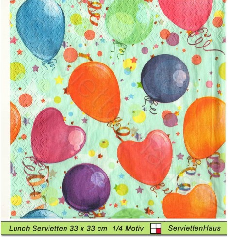 Luftballons - 1 Lunch Serviette