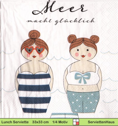 Meer macht glücklich - 1 Lunch Serviette