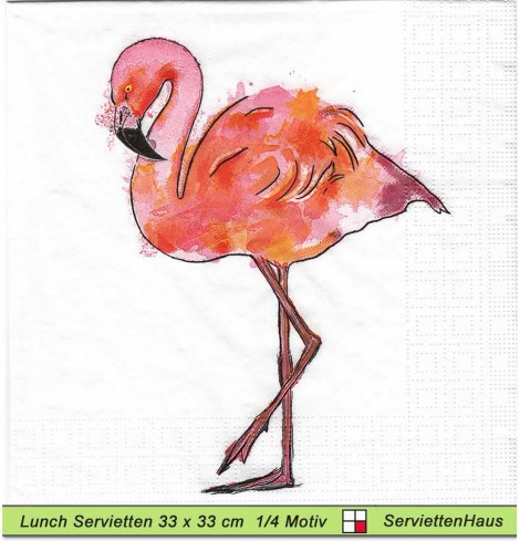Miss Sophie die Flamingodame - 1 Lunch Serviette