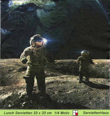 Astronaut auf dem Mond - 1 Lunch Serviette