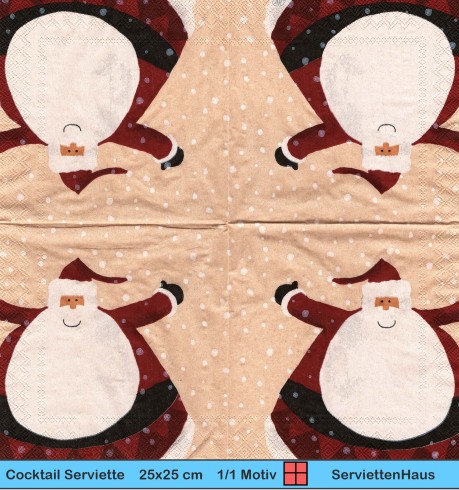 Kleiner dicker Nikolaus - 1 Cocktail Serviette