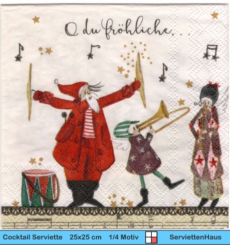 Silke Leffler - Oh du fröhliche - 1 Cocktail Serviette
