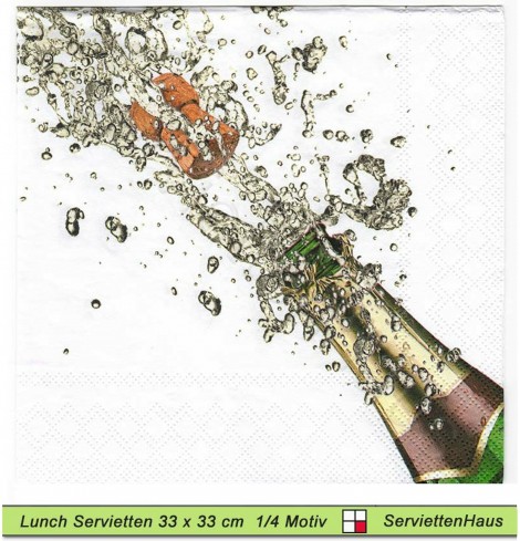 Party - Sektkorken knallen lassen - 1 Lunch Serviette