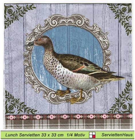 Portrait einer Ente - 1 Lunch Serviette