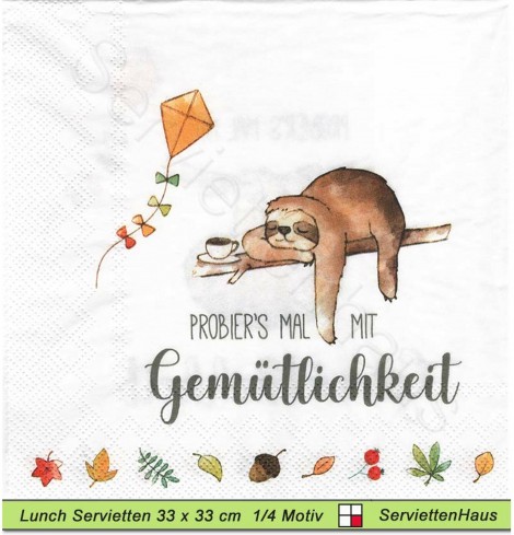 Probiers mal mit Gemütlichkeit - 1 Lunch Serviette