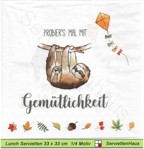 Probiers mal mit Gemütlichkeit - 1 Lunch Serviette