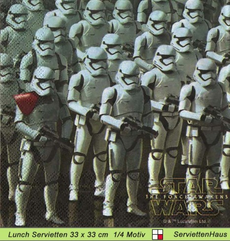 Star Wars R2D2 und C3PO - 1 Lunch Serviette - Zwei verschiedene 1/4 Motive