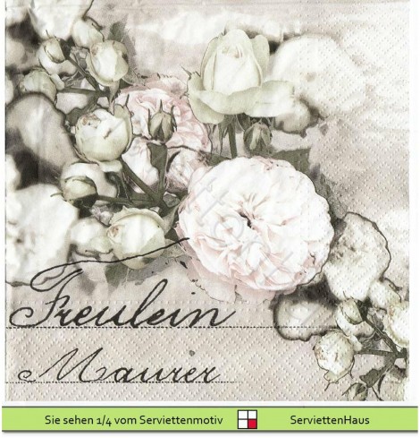 Nostalgie - Rosen für Freulein Maurer - 1 Lunch Serviette