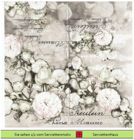 Nostalgie - Rosen für Freulein Maurer - 1 Lunch Serviette