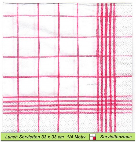 Rotes Handtuch - 1 Lunch Serviette