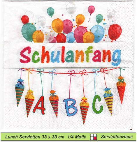 Schulanfang mit ABC - 1 Lunch Serviette