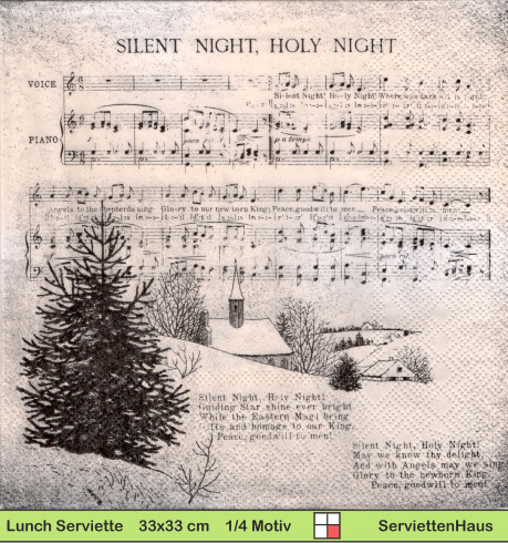 Silent Night Holy Night - 1 Lunch Serviette